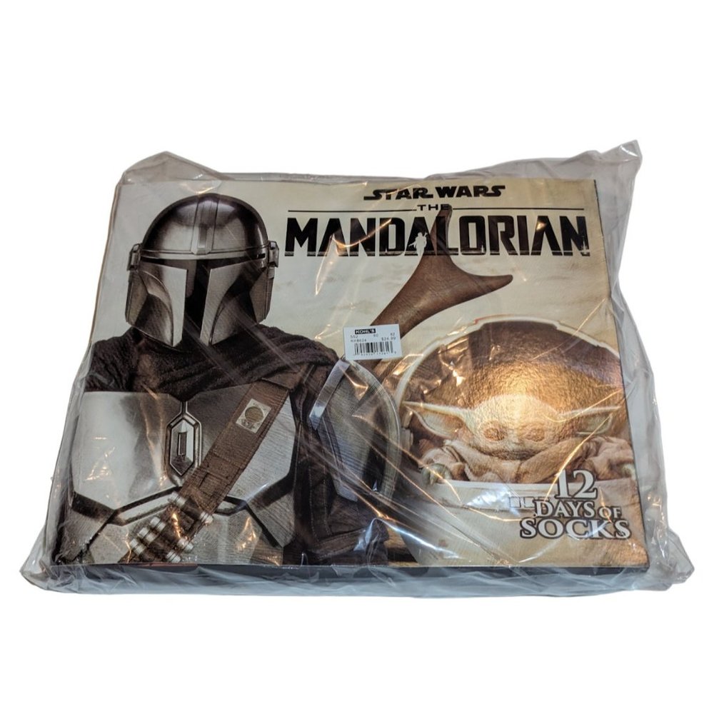 Star Wars The Mandalorian Men's 12 Days Of Socks 8 Low 4 Crew Graphic New In Box